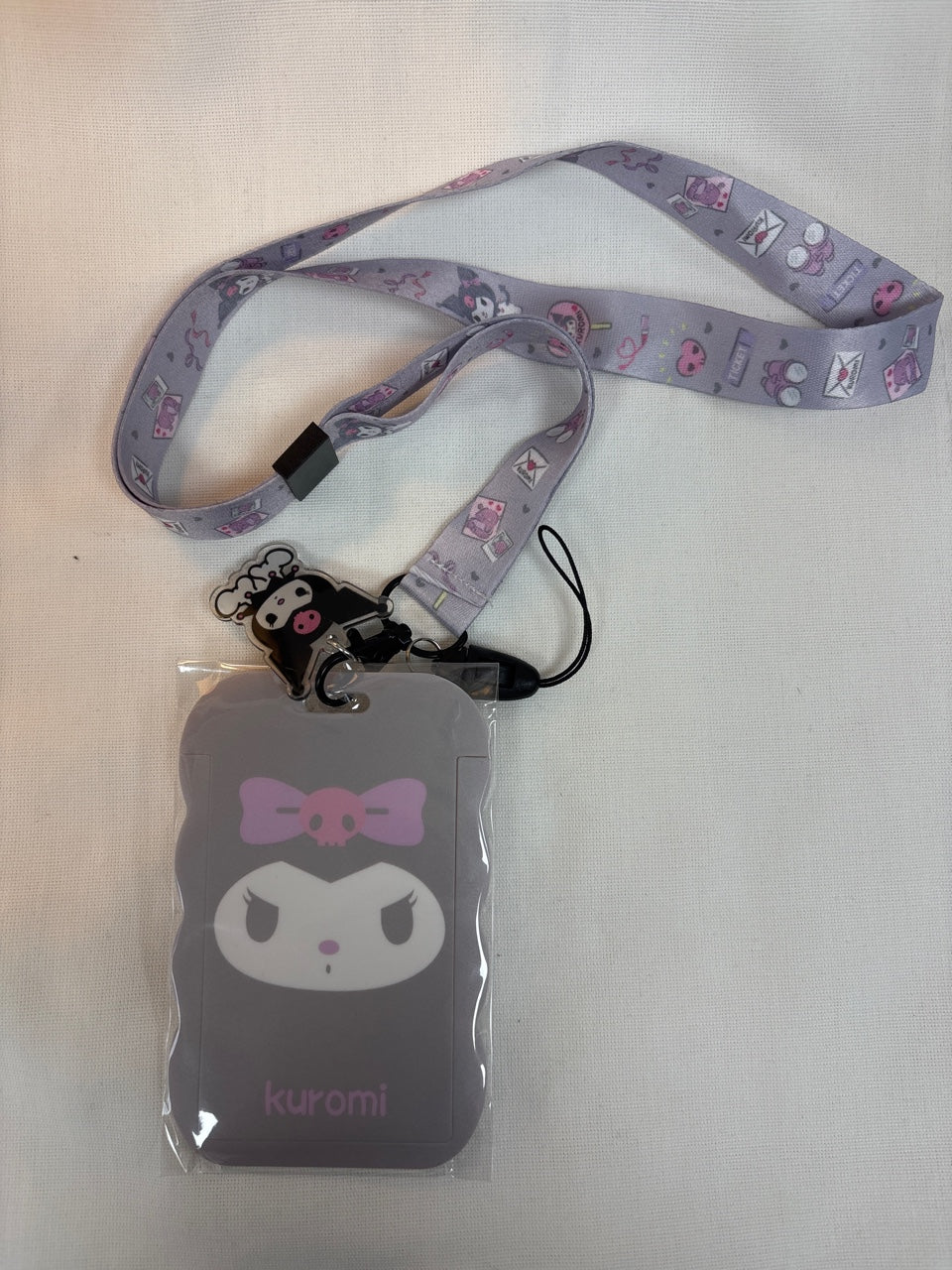Sanrio neck strip photo holder