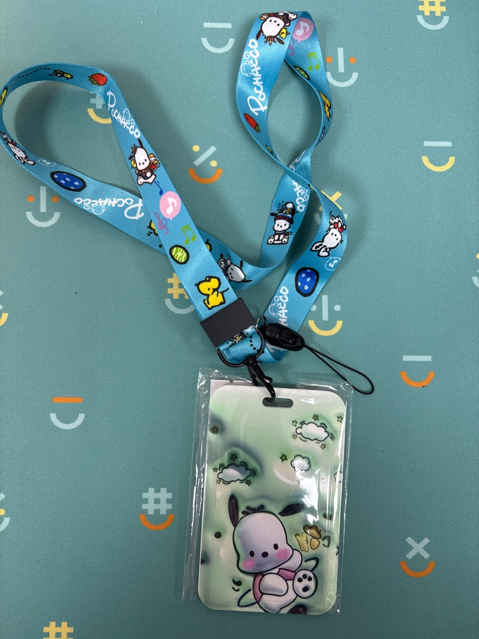 Sanrio neck strip photo holder