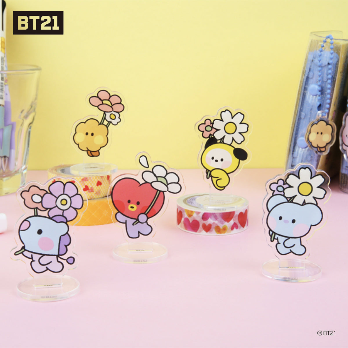 BT21 MININI ACRYLIC STAND _HAPPY FLOWER