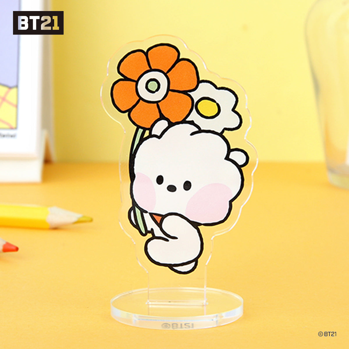 BT21 MININI ACRYLIC STAND _HAPPY FLOWER