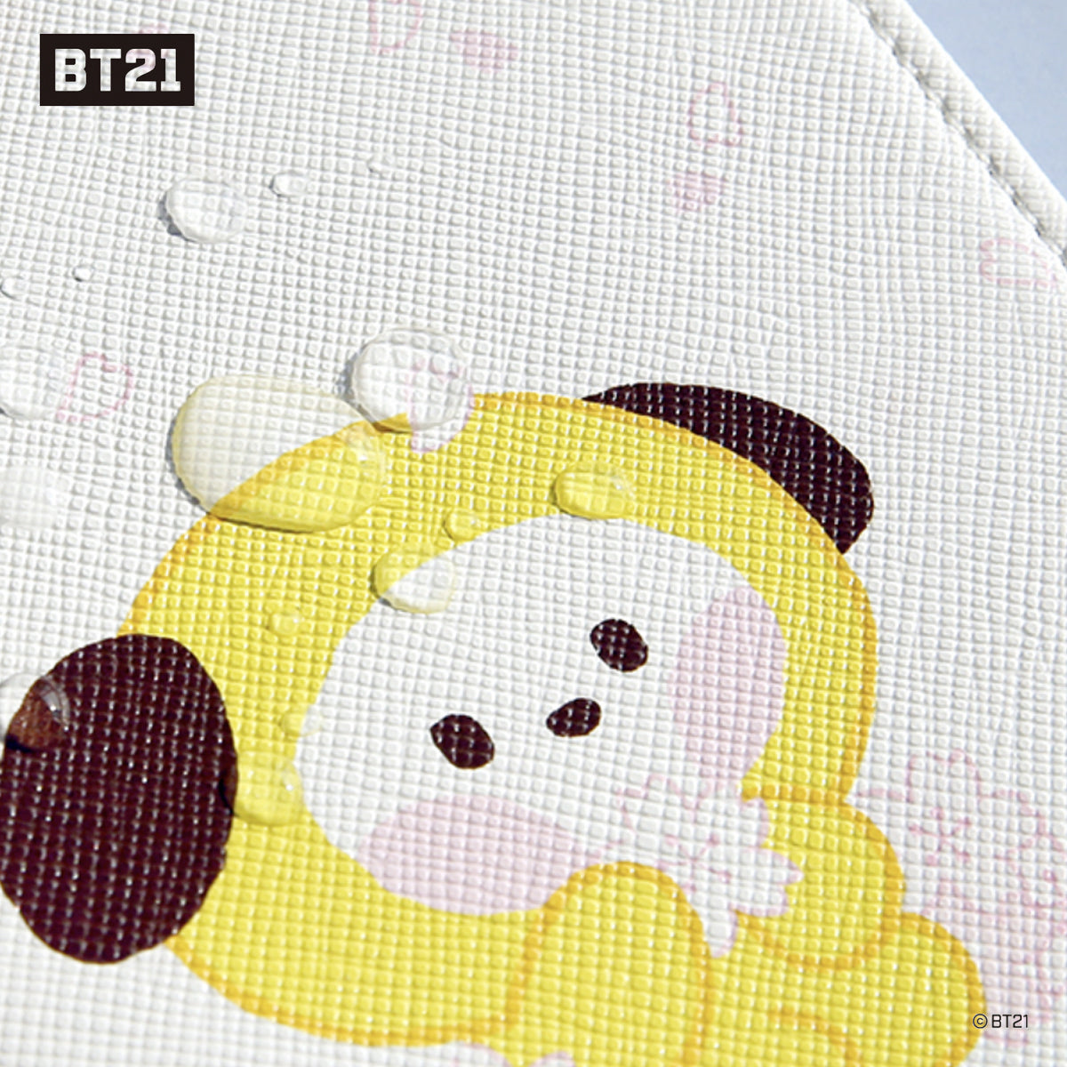 BT21 Minini Cherry Blossom Flat PU Pouch