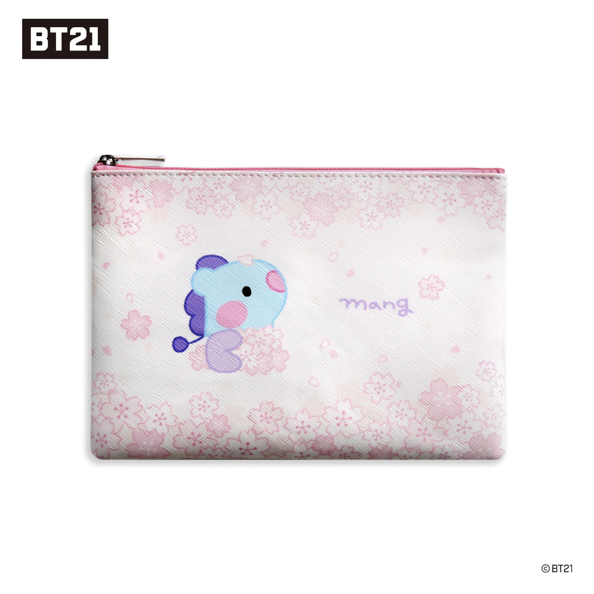 BT21 Minini Cherry Blossom Flat PU Pouch