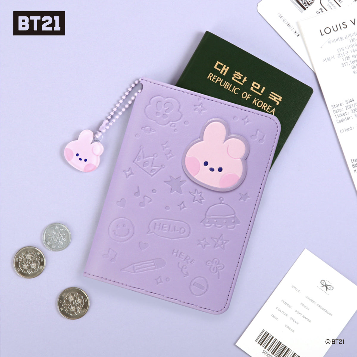 BT21 Minini Leather Patch Passport Cover
