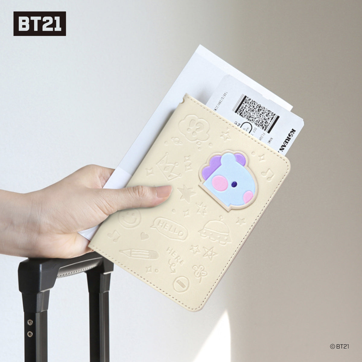 BT21 Minini Leather Patch Passport Cover