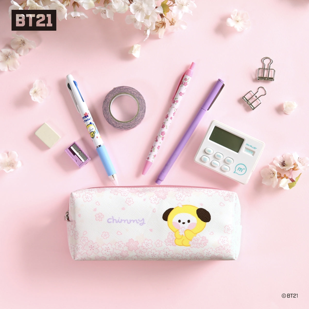 BT21 Minini Cherry Blossom Pen Pouch