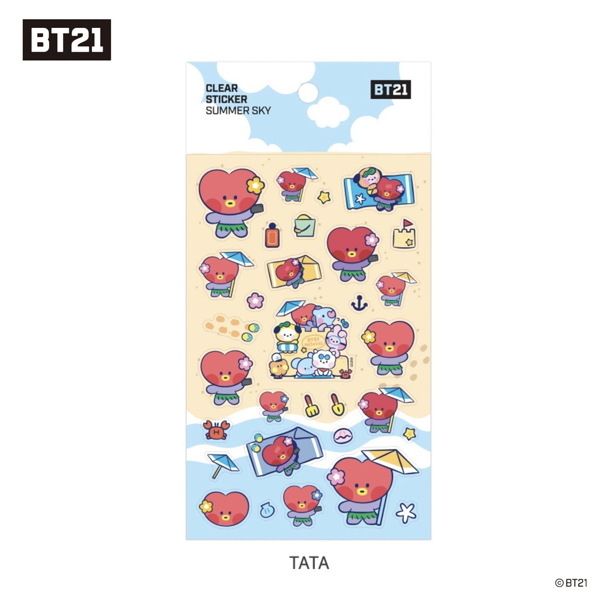 BT21 Minini Clear Sticker-Summer Sky