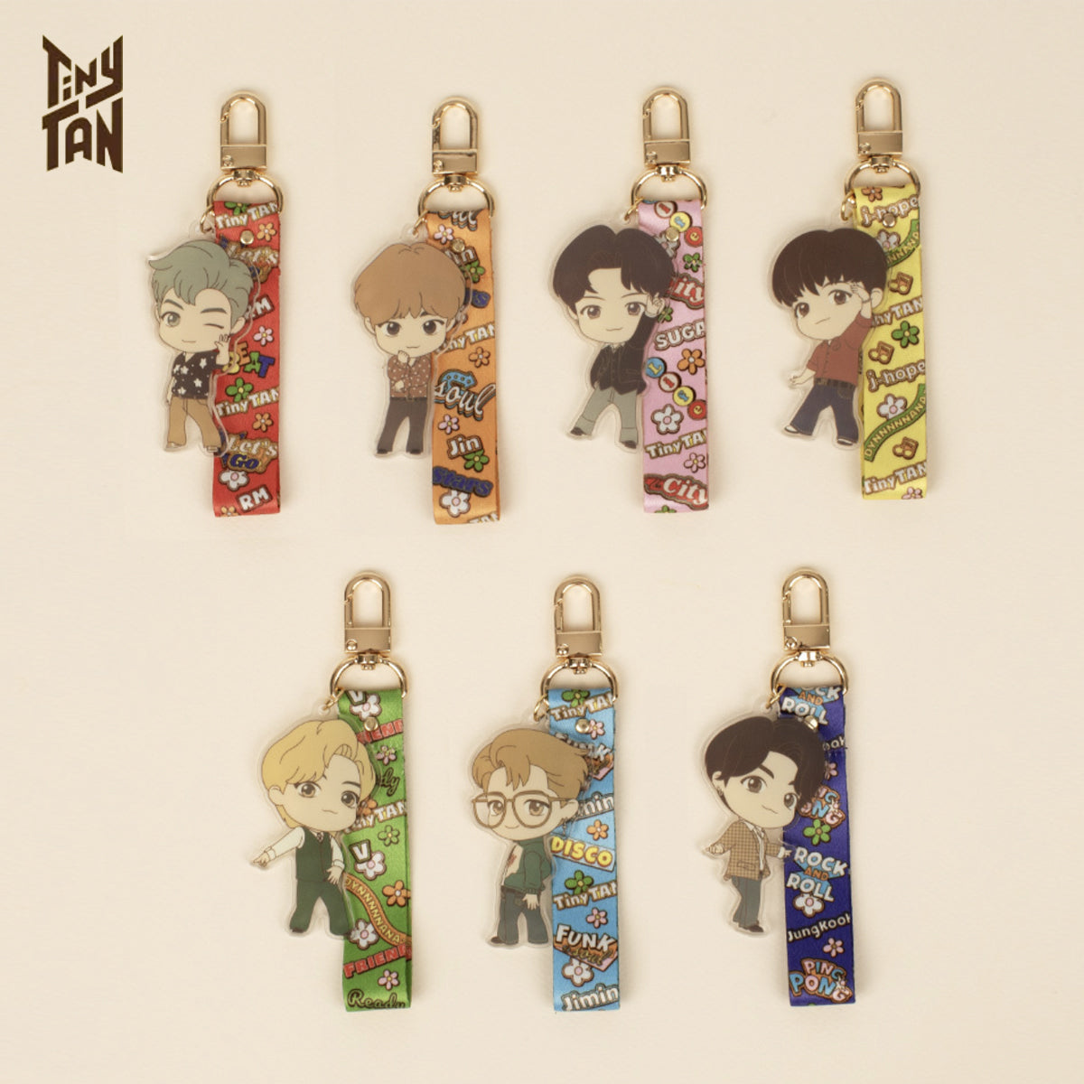 BTS TinyTAN Dynamite Acrylic Strap Key Ring