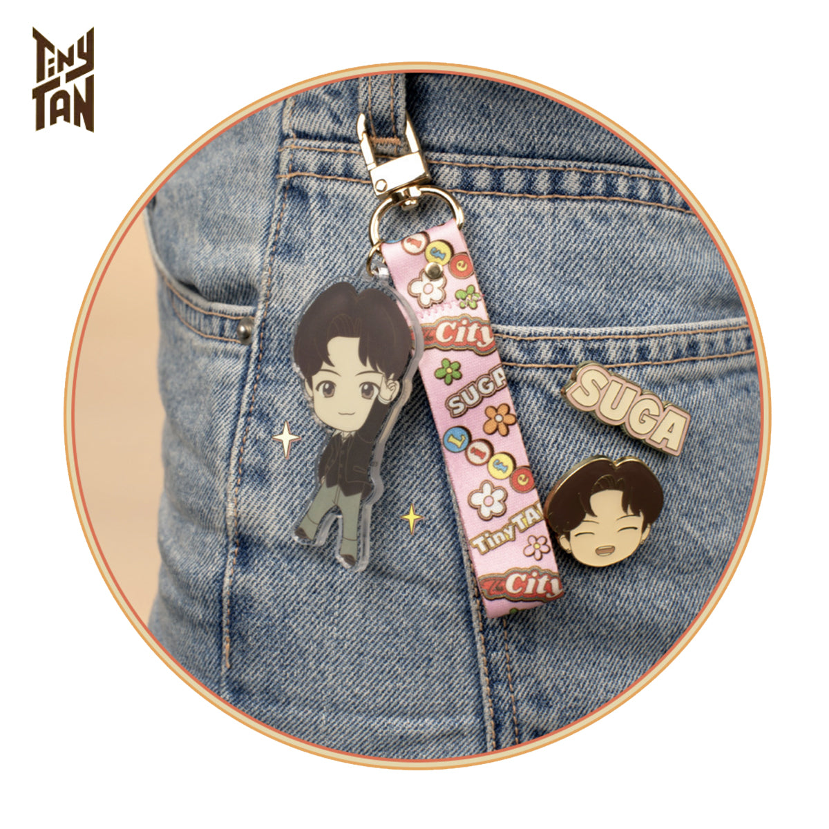 BTS TinyTAN Dynamite Acrylic Strap Key Ring
