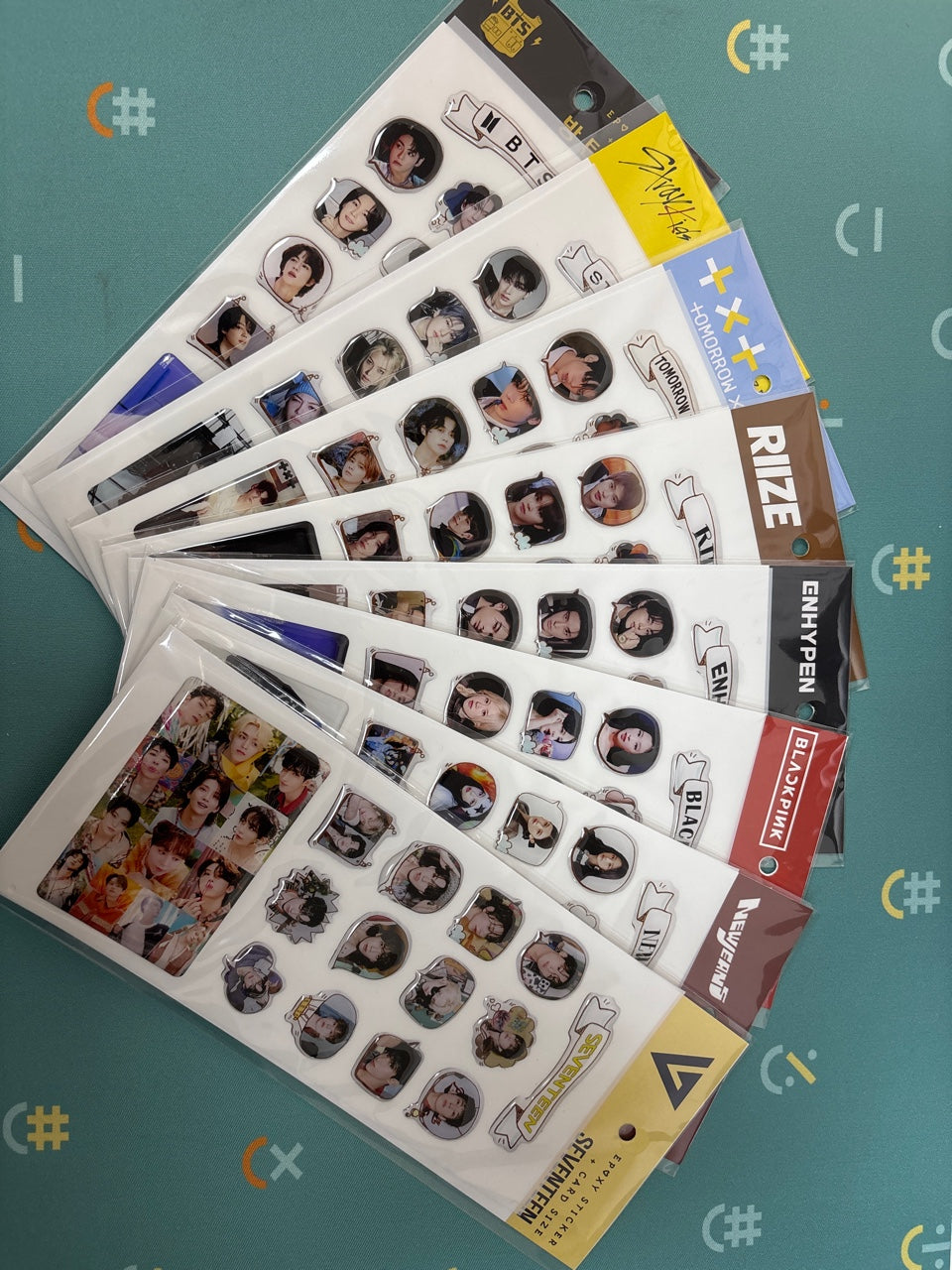 KPOP EPOXY JELLY STICKER (MEMBERS + PHOTOCARD SIZE)