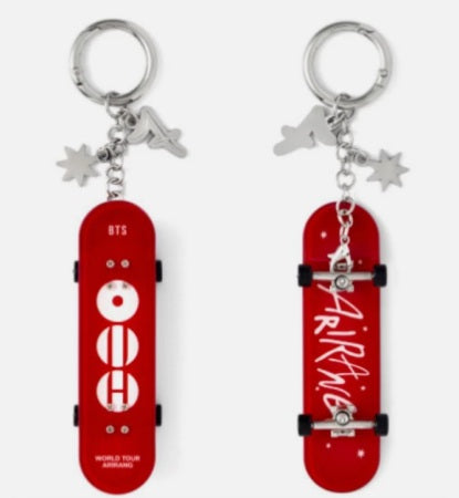 BTS ARIRANG OFFICIAL MERCH MINI SKATEBOARD KEYRING (RED)