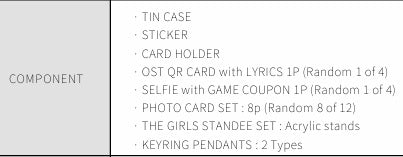 BLACKPINK THE GAME OST THE GIRLS Stella Ver Tin Case QR Card Acrylic Stand Set