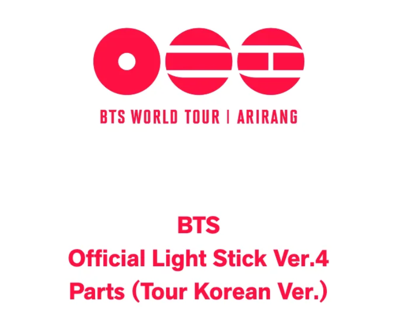 BTS OFFICIAL LIGHT STICK VER.4 PARTS TOUR KOREAN Ver.