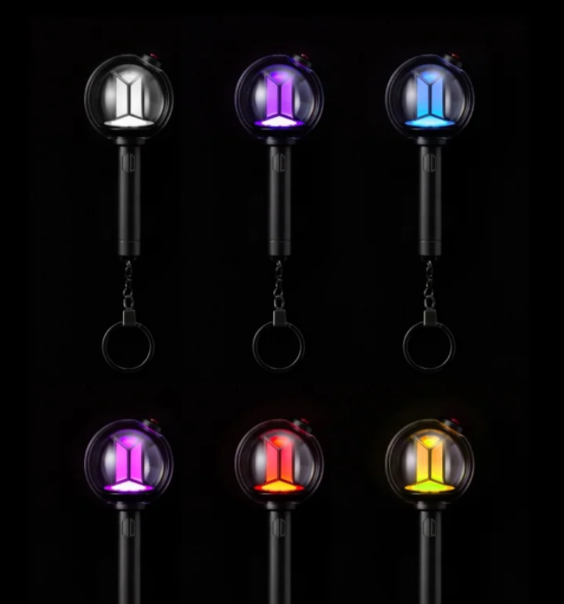 BTS OFFICIAL LIGHTSTICK NEW VERSION 4 MINI LED KEYRING