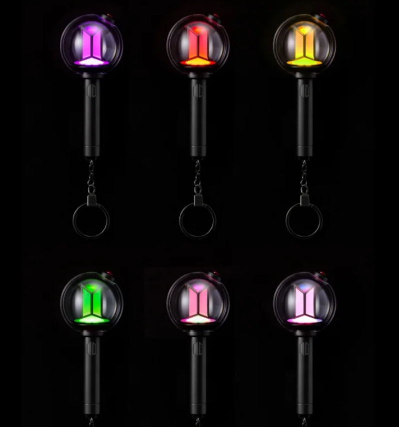 BTS OFFICIAL LIGHTSTICK NEW VERSION 4 MINI LED KEYRING
