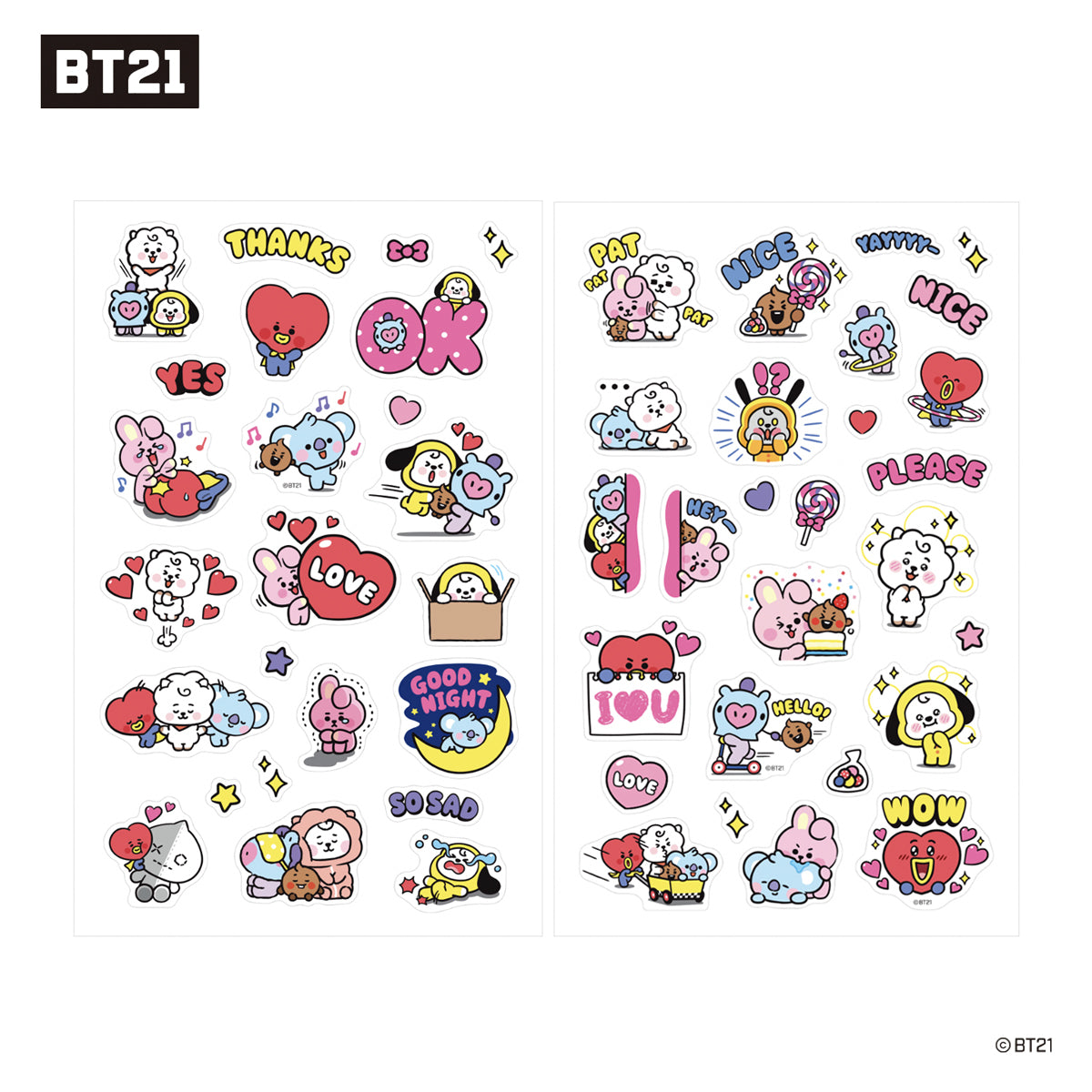 BT21 CLEAR STICKER [EVERYDAY]_2sheets