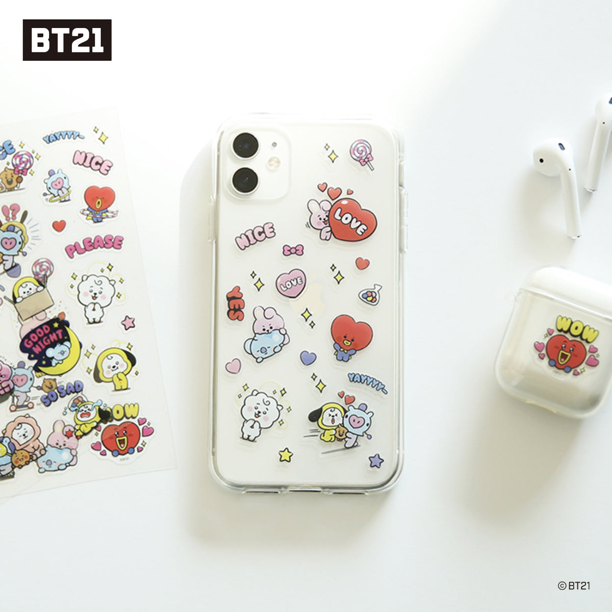 BT21 CLEAR STICKER [EVERYDAY]_2sheets