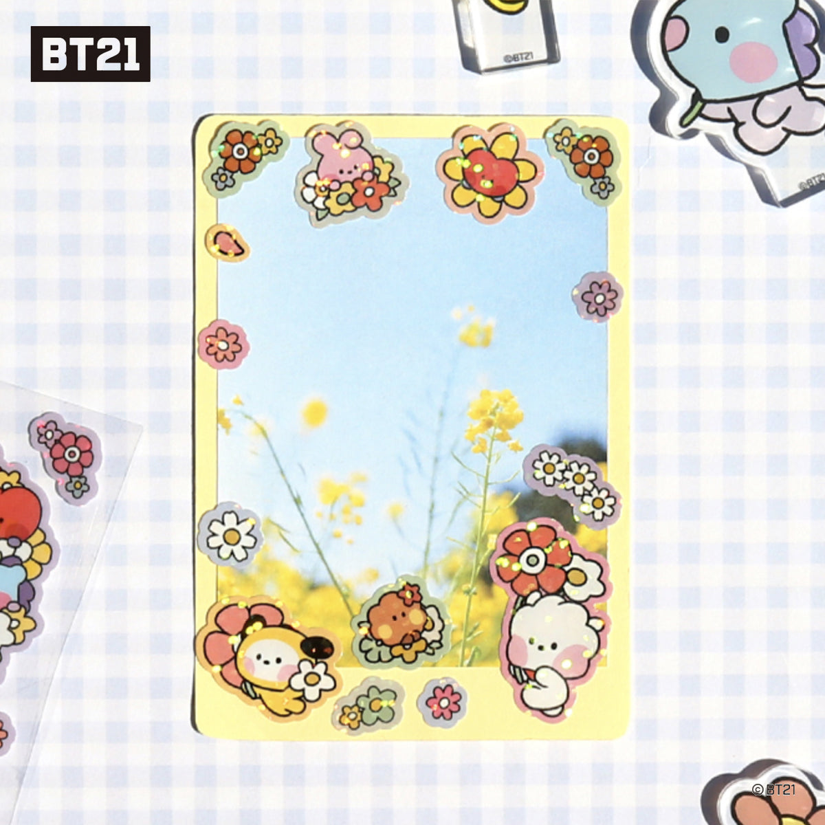 BT21 Minini Happy Flower Hologram Sticker