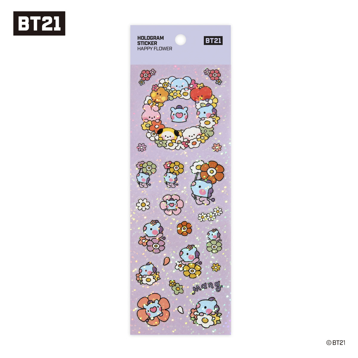 BT21 Minini Happy Flower Hologram Sticker