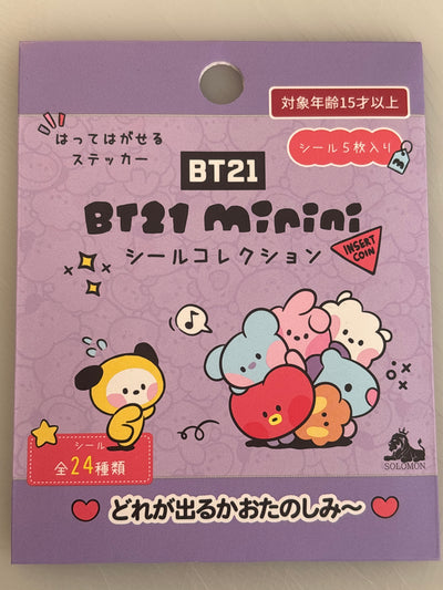 BT21 MININI (INSERT COIN) STICKER SET (5PCS)