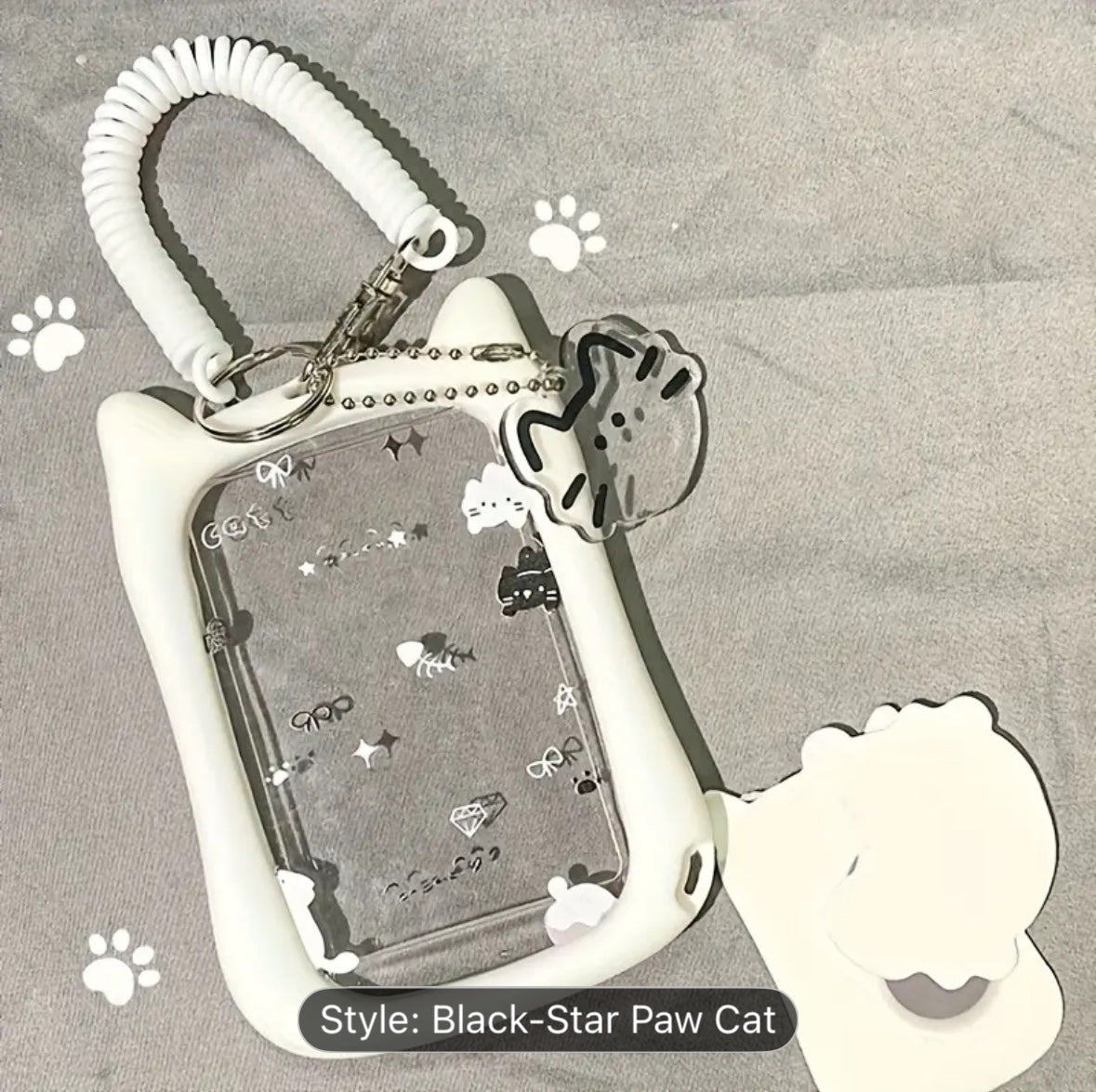 SOOO CUTE KPOP PHOTOCARD CUSHION HOLDER (WHITE & BLACK)