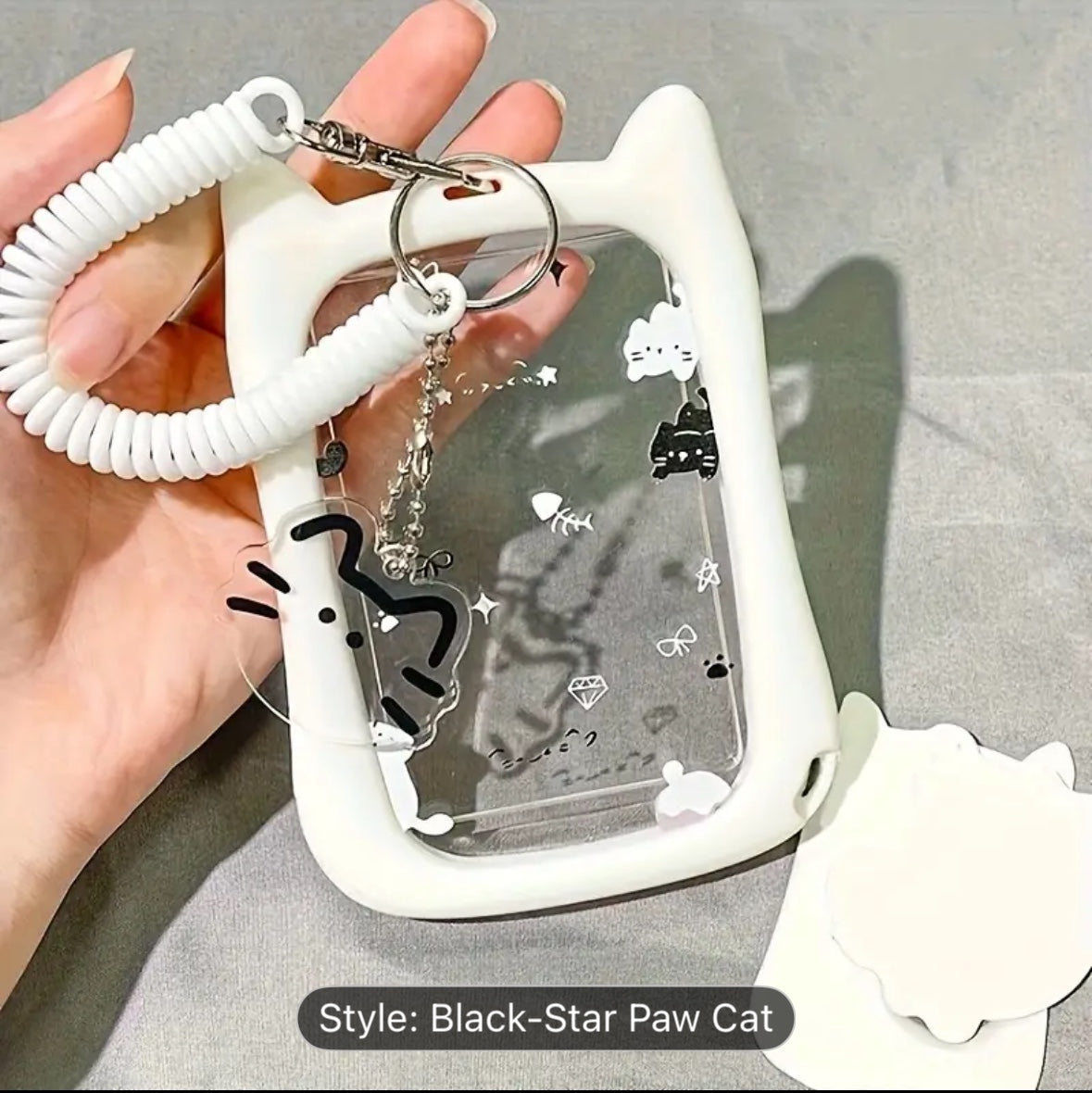 SOOO CUTE KPOP PHOTOCARD CUSHION HOLDER (WHITE & BLACK)