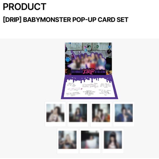 BABYMONSTER DRIP OFFICIAL POP-UP Card Set