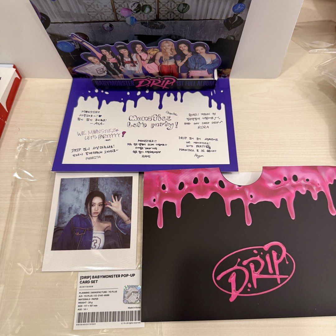 BABYMONSTER DRIP OFFICIAL POP-UP Card Set