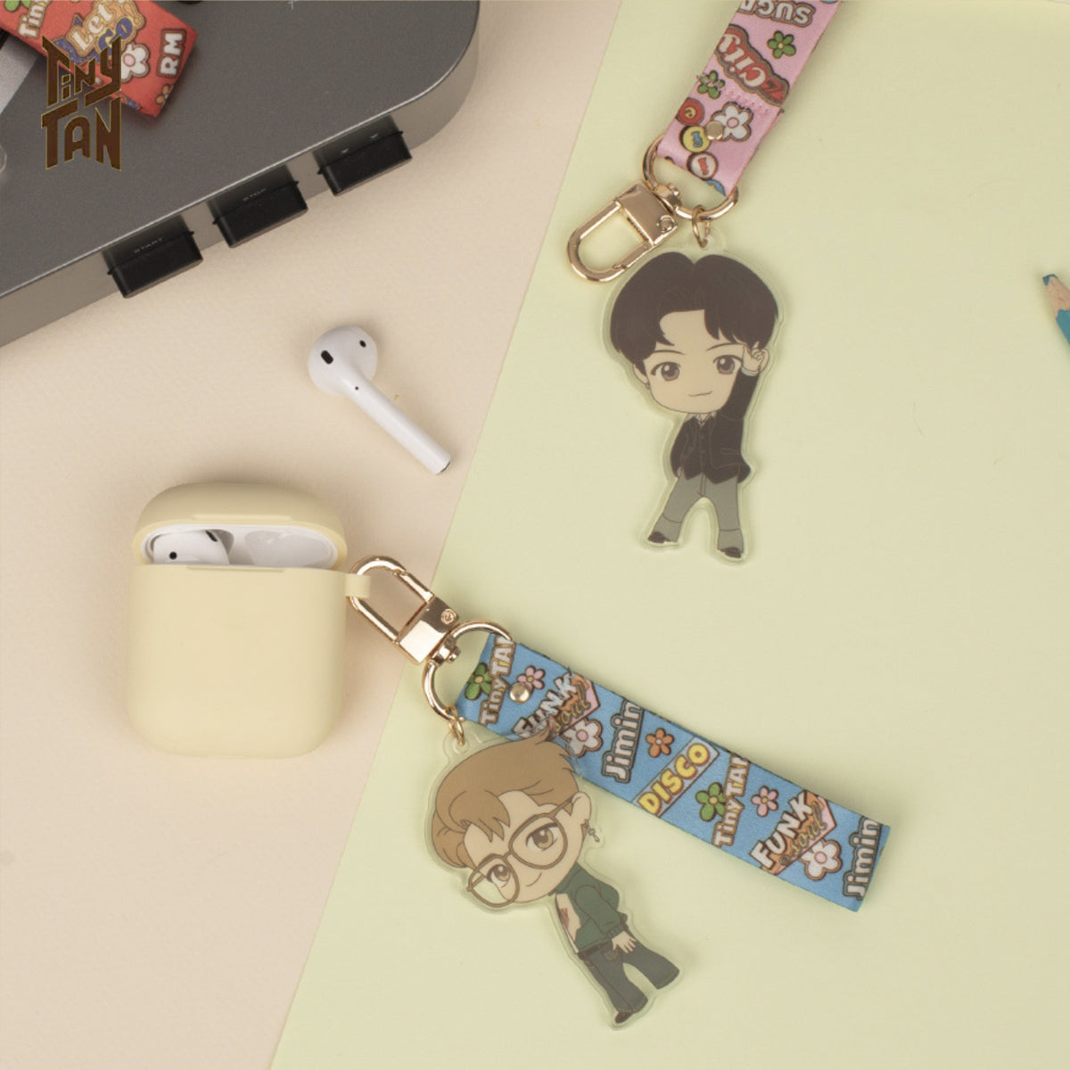 BTS TinyTAN Dynamite Acrylic Strap Key Ring